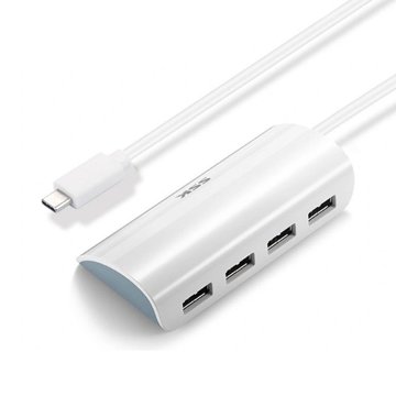 0_360-5.jpg SSK TYPE C 4 PORT USB HUB 0.25METER WHITE SHU808